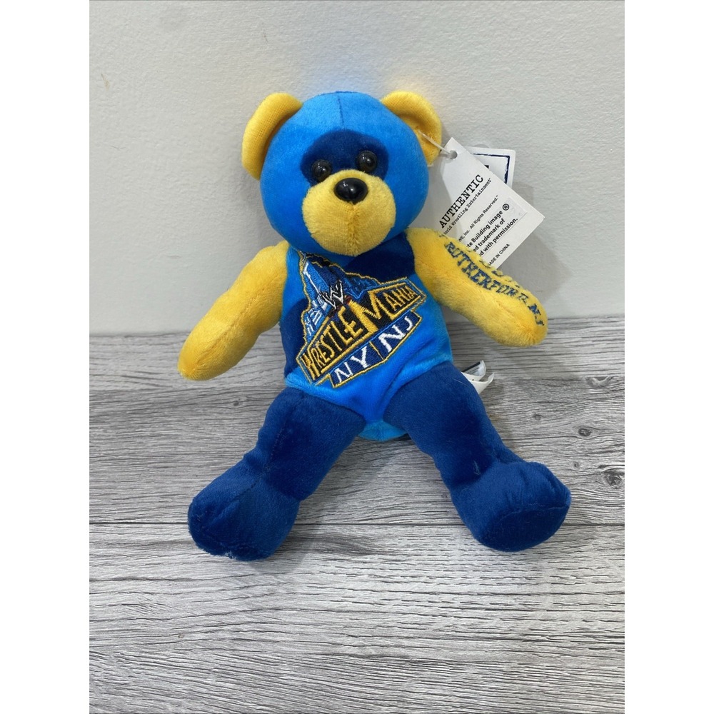 WWE Authentic Wrestlemania NY \ NJ 29 beanie-bear 8" New With Tags 2013